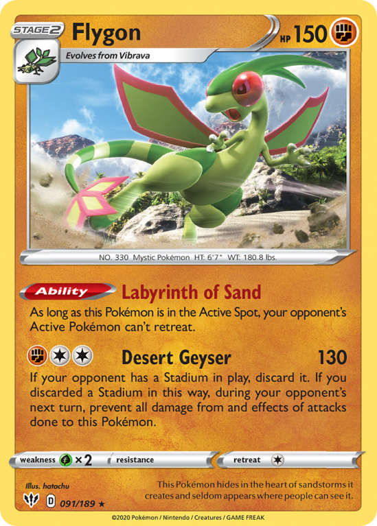 Flygon 91/189 Sword & Shield Darkness Ablaze