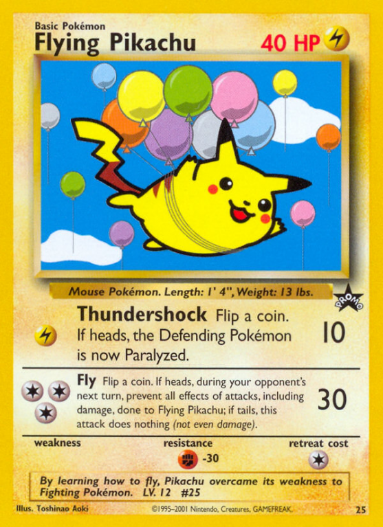 Flying Pikachu 25/53 Base Wizards Black Star Promos