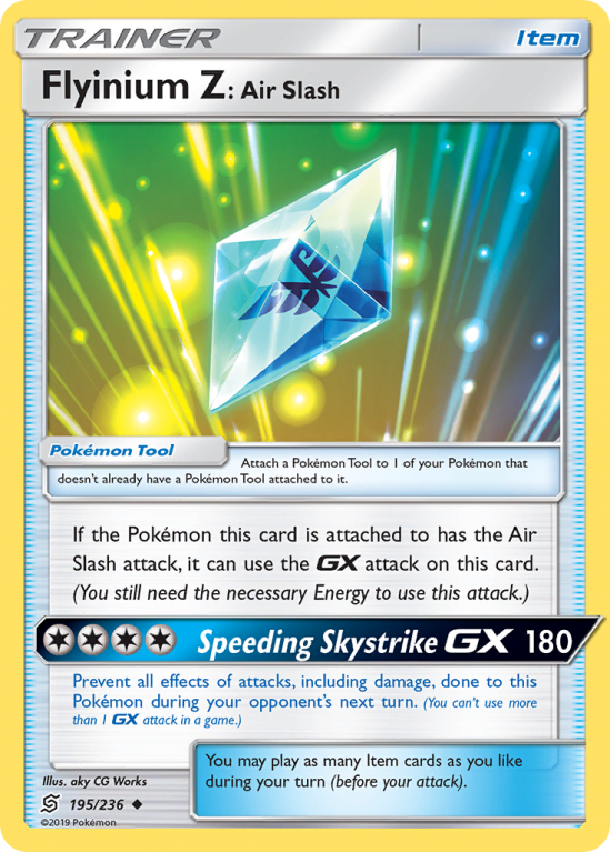 Flyinium Z: Air Slash 195/236 Sun & Moon Unified Minds
