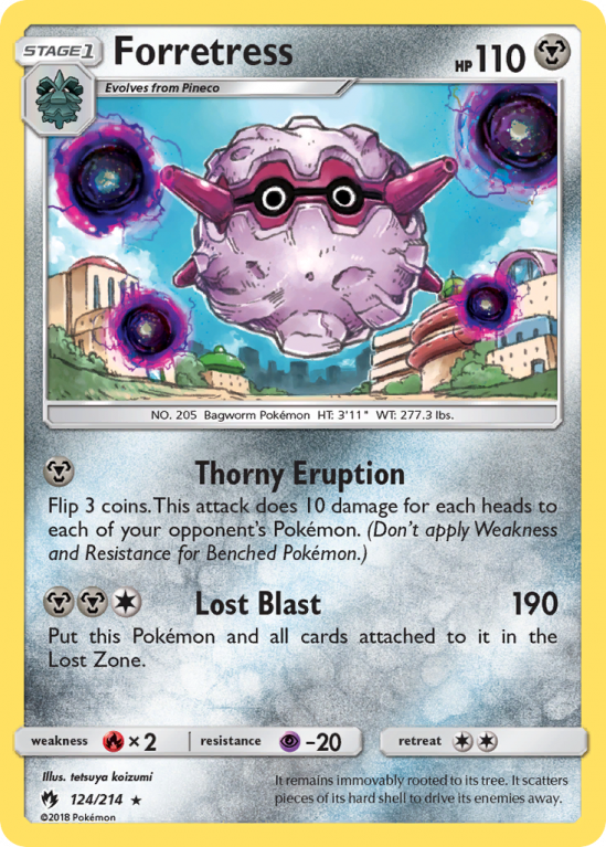 Forretress 124/214 Sun & Moon Lost Thunder