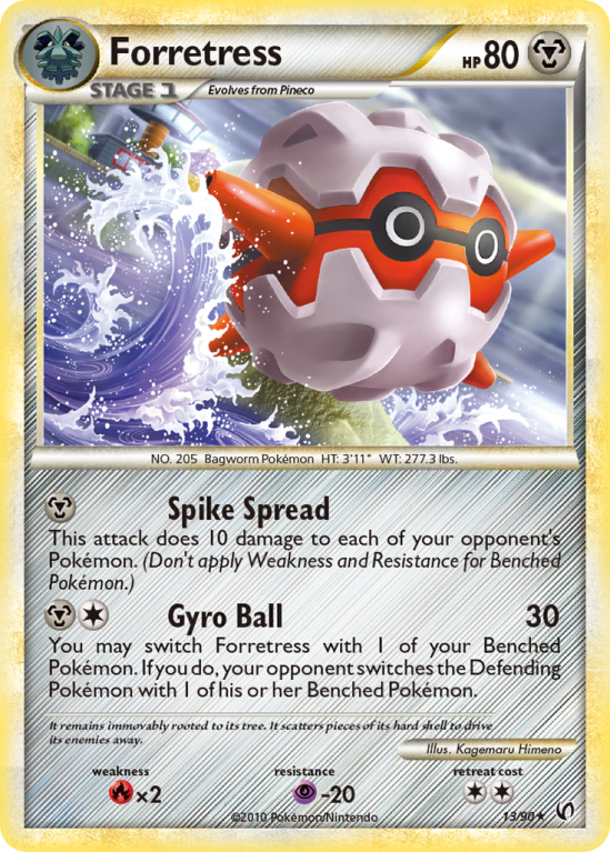Forretress 13/90 HeartGold & SoulSilver HS—Undaunted