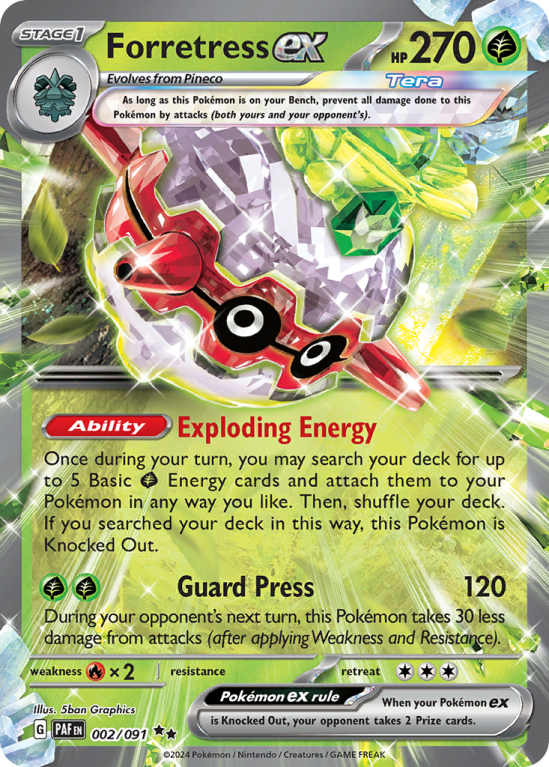 Forretress ex 2/91 Scarlet & Violet Paldean Fates
