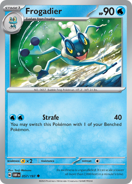 Frogadier 57/197 Scarlet & Violet Obsidian Flames