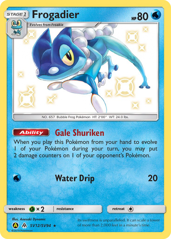 Frogadier SV12/94 Sun & Moon Shiny Vault