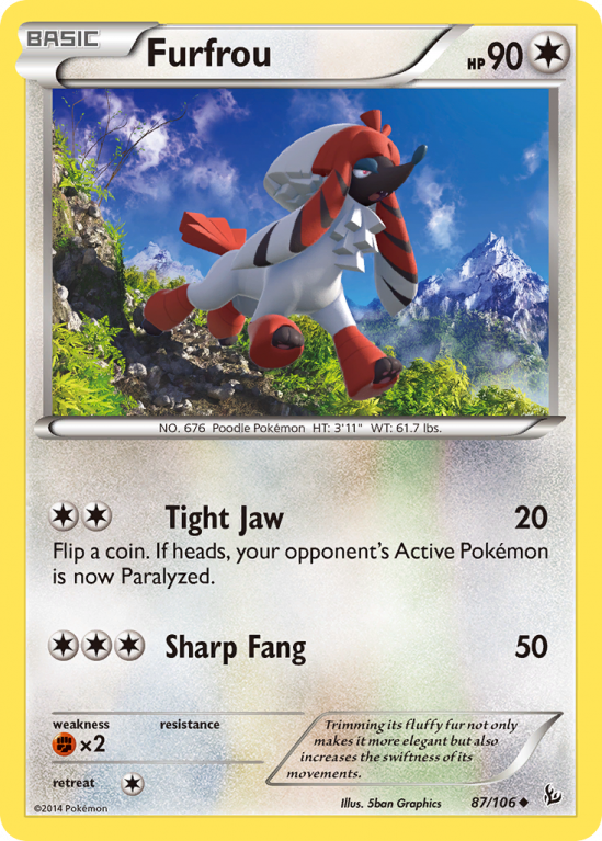 Furfrou 87/106 XY Flashfire
