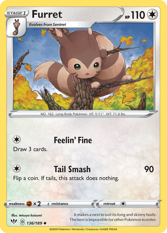 Furret 136/189 Sword & Shield Darkness Ablaze