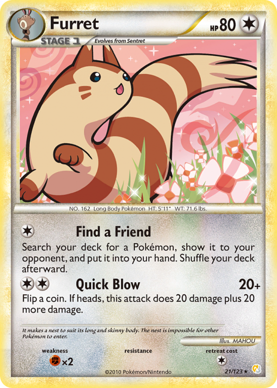 Furret 21/123 HeartGold & SoulSilver HeartGold & SoulSilver