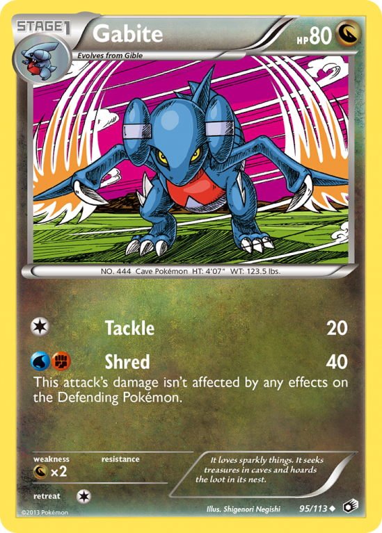 Gabite 95/113 Black & White Legendary Treasures