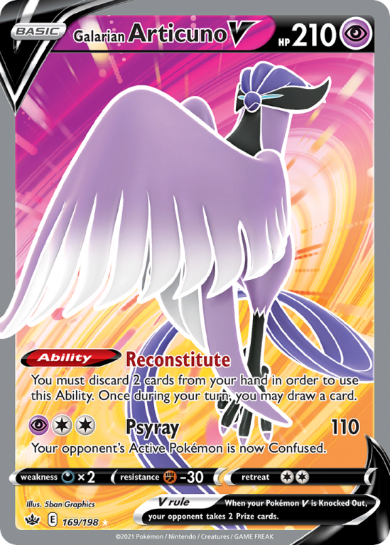 Galarian Articuno V 169/198 Sword & Shield Chilling Reign