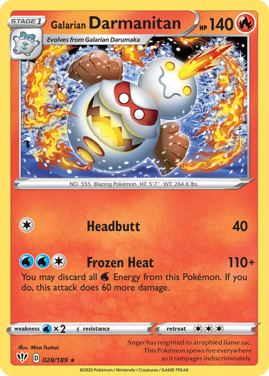 Galarian Darmanitan 28/189 Sword & Shield Darkness Ablaze