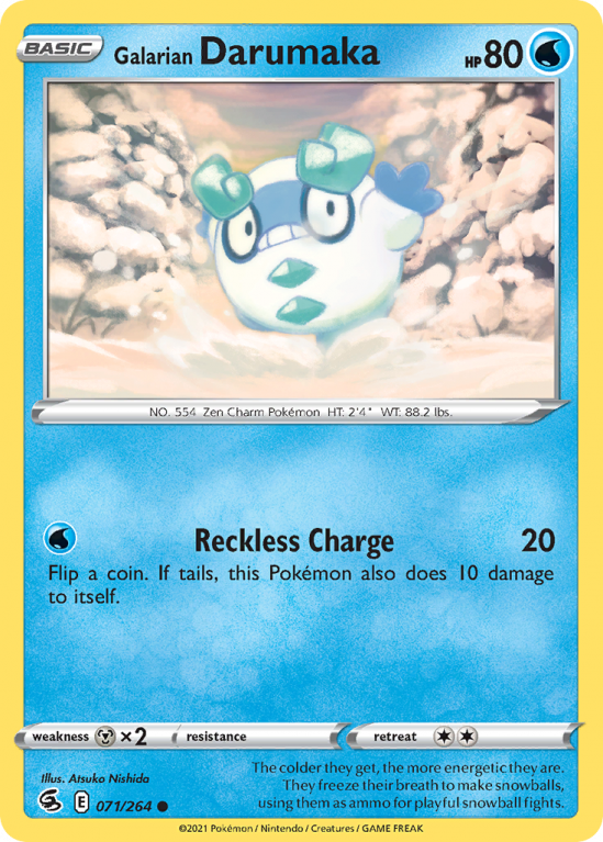 Galarian Darumaka 71/264 Sword & Shield Fusion Strike