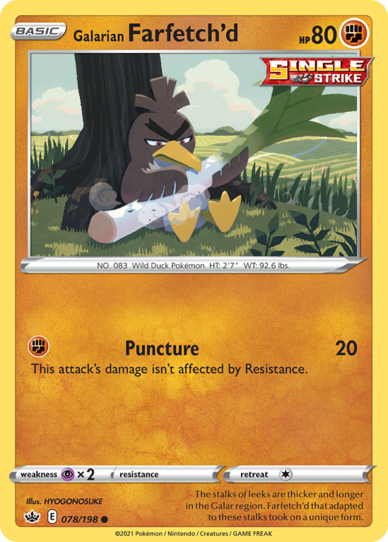 Galarian Farfetch'd 78/198 Sword & Shield Chilling Reign