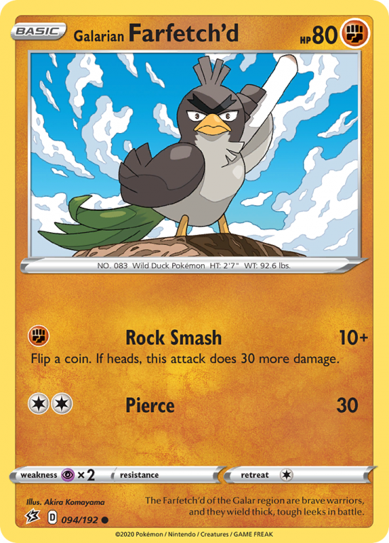 Galarian Farfetch'd 94/192 Sword & Shield Rebel Clash