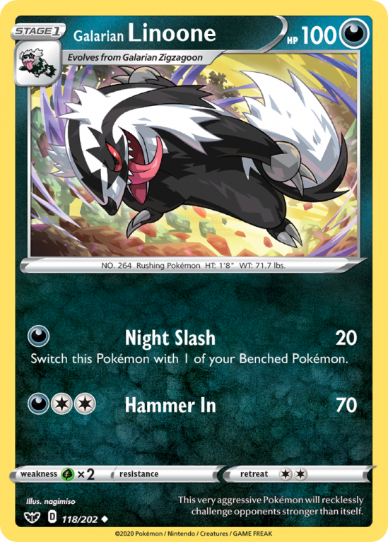 Galarian Linoone 118/202 Sword & Shield Sword & Shield