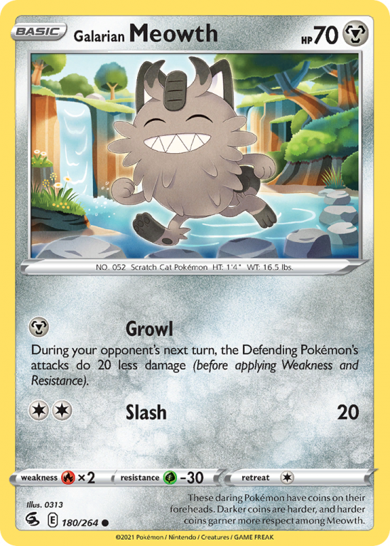 Galarian Meowth 180/264 Sword & Shield Fusion Strike