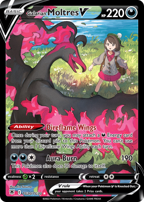 Galarian Moltres V TG20/30 Sword & Shield Astral Radiance Trainer Gallery
