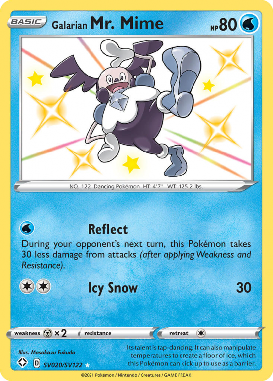 Galarian Mr. Mime SV020/122 Sword & Shield Shiny Vault
