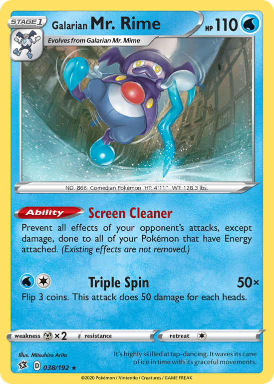 Galarian Mr. Rime 38/192 Sword & Shield Rebel Clash