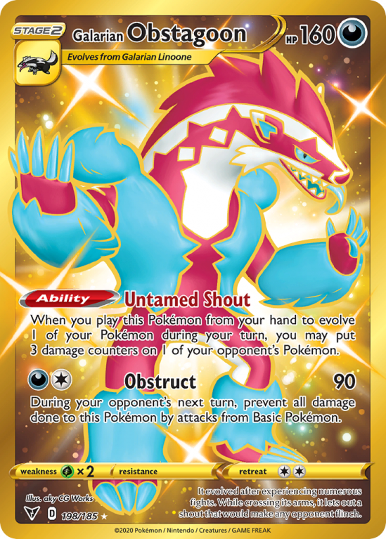 Galarian Obstagoon 198/185 Sword & Shield Vivid Voltage