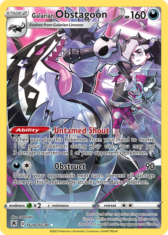 Galarian Obstagoon TG10/30 Sword & Shield Astral Radiance Trainer Gallery