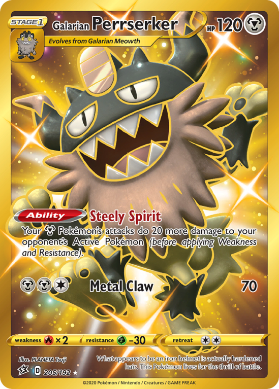 Galarian Perrserker 205/192 Sword & Shield Rebel Clash