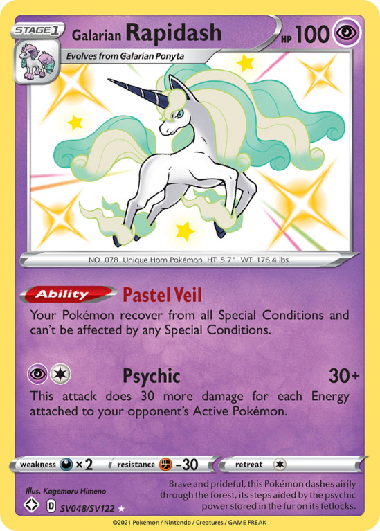 Galarian Rapidash SV048/122 Sword & Shield Shiny Vault