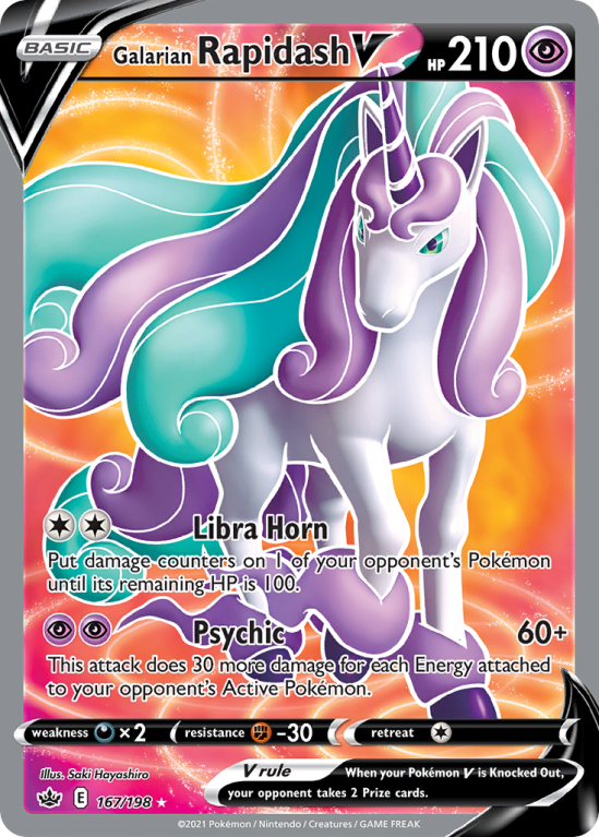 Galarian Rapidash V 167/198 Sword & Shield Chilling Reign