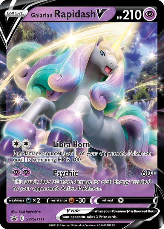 Galarian Rapidash V SWSH111/103 Sword & Shield SWSH Black Star Promos