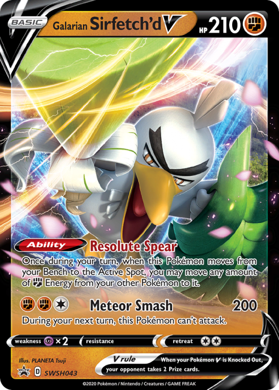 Galarian Sirfetch'd V SWSH043/103 Sword & Shield SWSH Black Star Promos