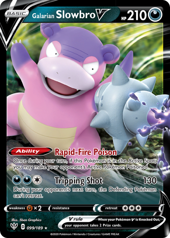 Galarian Slowbro V 99/189 Sword & Shield Darkness Ablaze