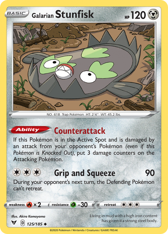 Galarian Stunfisk 125/185 Sword & Shield Vivid Voltage