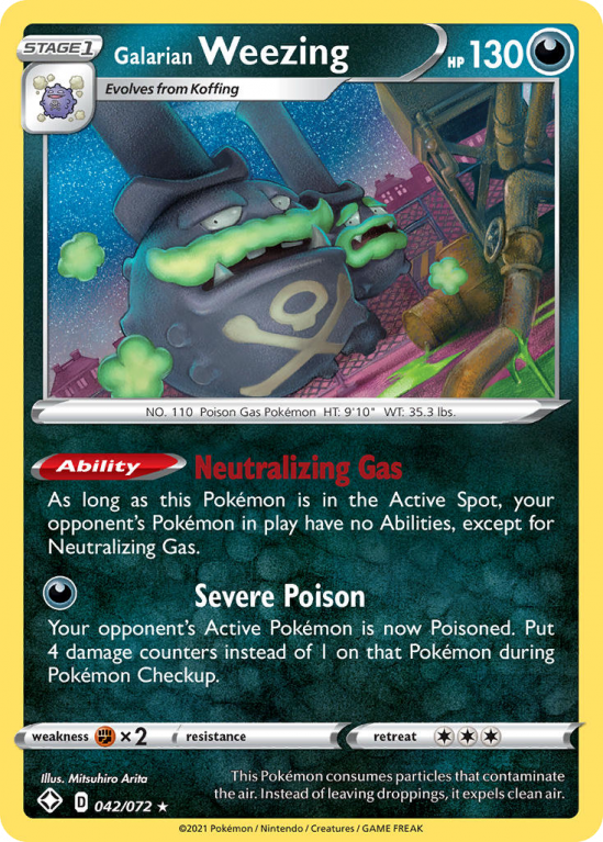 Galarian Weezing 42/72 Sword & Shield Shining Fates