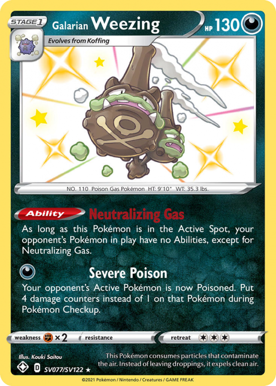 Galarian Weezing SV077/122 Sword & Shield Shiny Vault