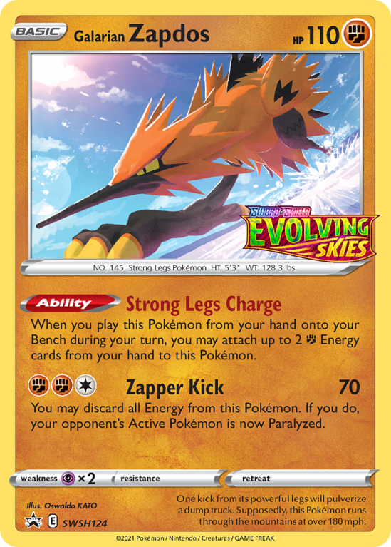 Galarian Zapdos SWSH124/103 Sword & Shield SWSH Black Star Promos