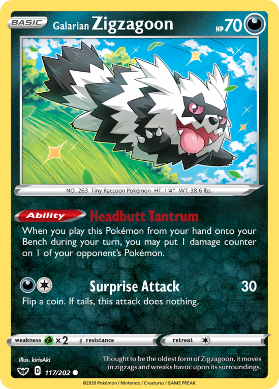 Galarian Zigzagoon 117/202 Sword & Shield Sword & Shield