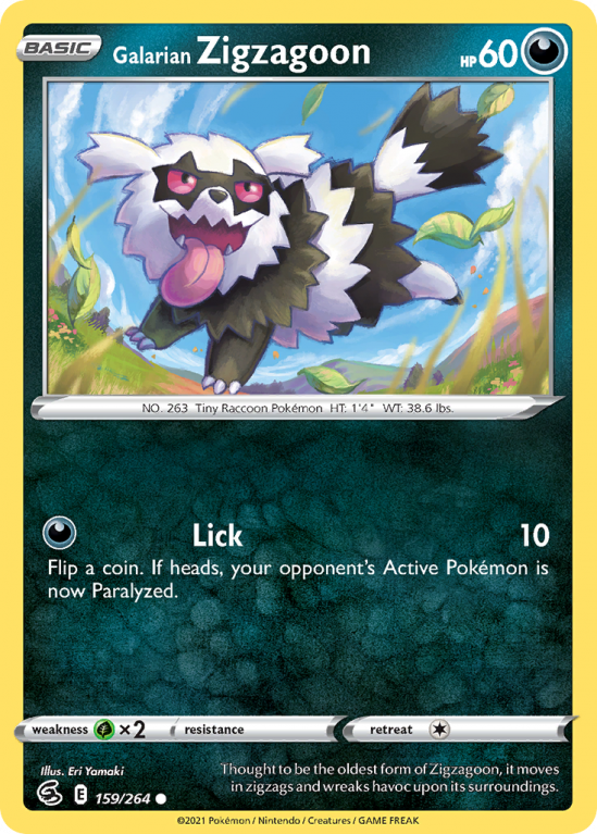 Galarian Zigzagoon 159/264 Sword & Shield Fusion Strike
