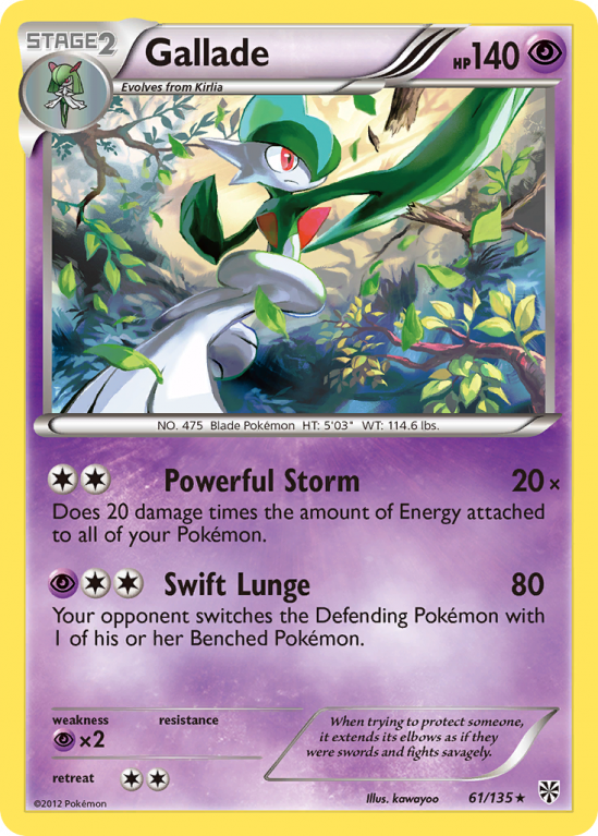 Gallade 61/135 Black & White Plasma Storm