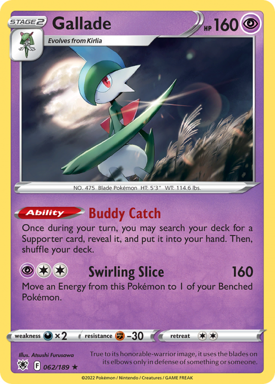 Gallade 62/189 Sword & Shield Astral Radiance