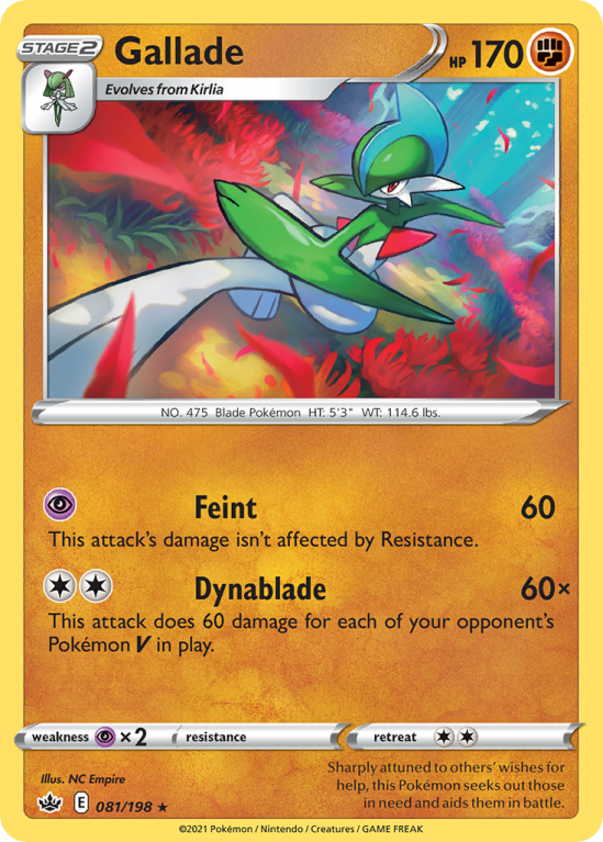 Gallade 81/198 Sword & Shield Chilling Reign
