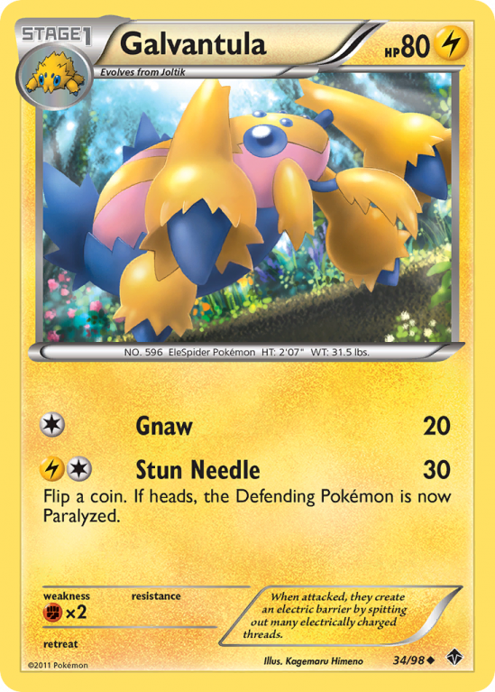Galvantula 34/98 Black & White Emerging Powers