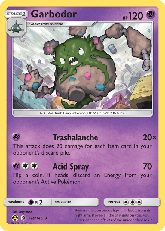 Garbodor 51a/145 Sun & Moon Guardians Rising