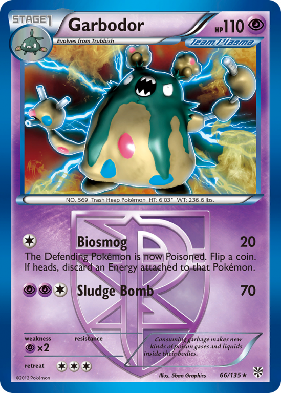 Garbodor 66/135 Black & White Plasma Storm