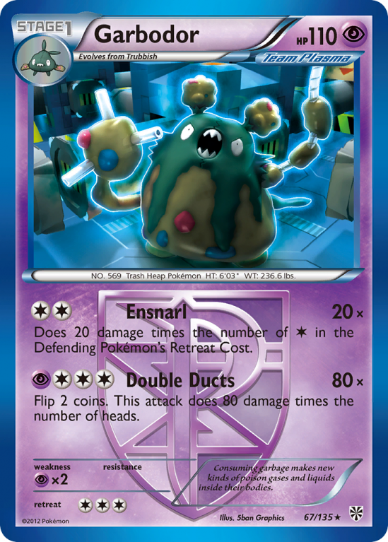 Garbodor 67/135 Black & White Plasma Storm