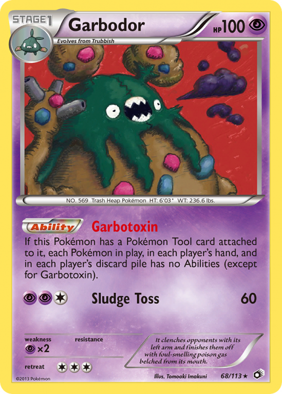 Garbodor 68/113 Black & White Legendary Treasures