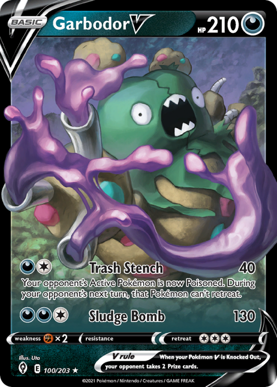 Garbodor V 100/203 Sword & Shield Evolving Skies