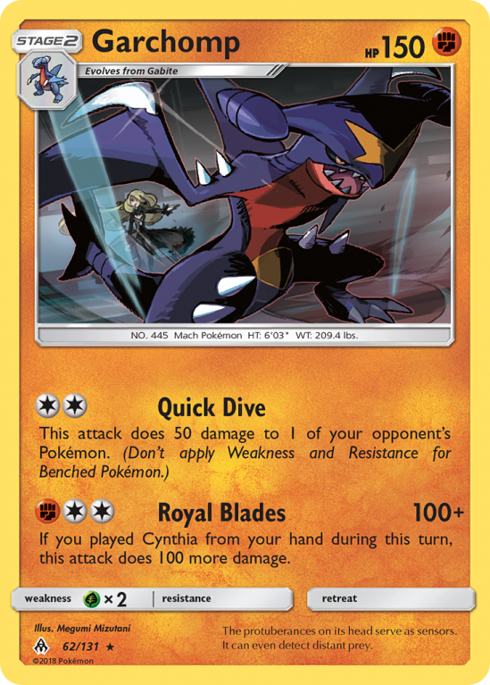 Garchomp 62/131 Sun & Moon Forbidden Light