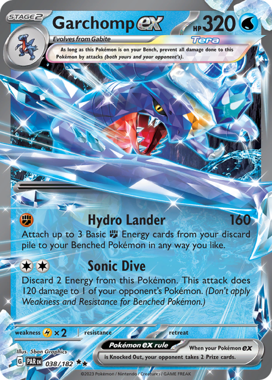 Garchomp ex 38/182 Scarlet & Violet Paradox Rift