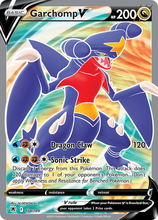 Garchomp V 178/189 Sword & Shield Astral Radiance