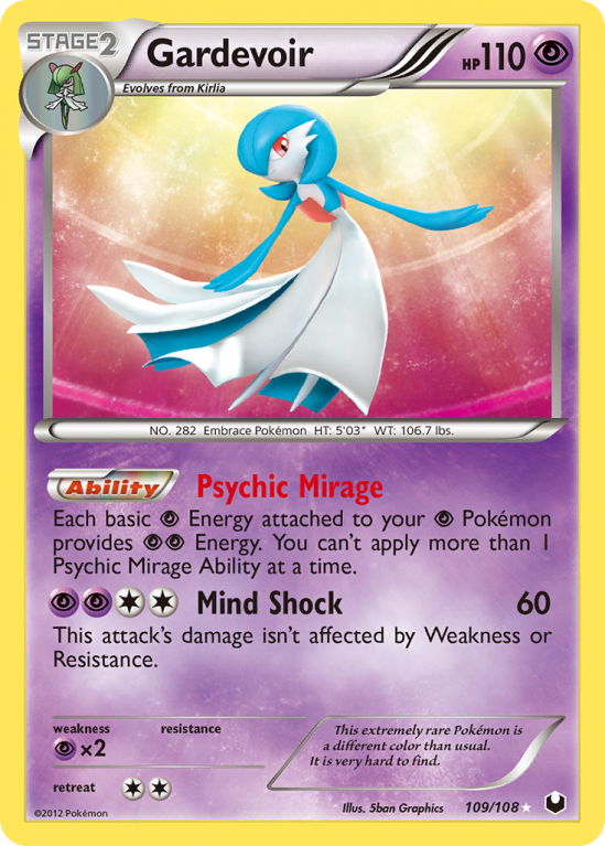 Gardevoir 109/108 Black & White Dark Explorers