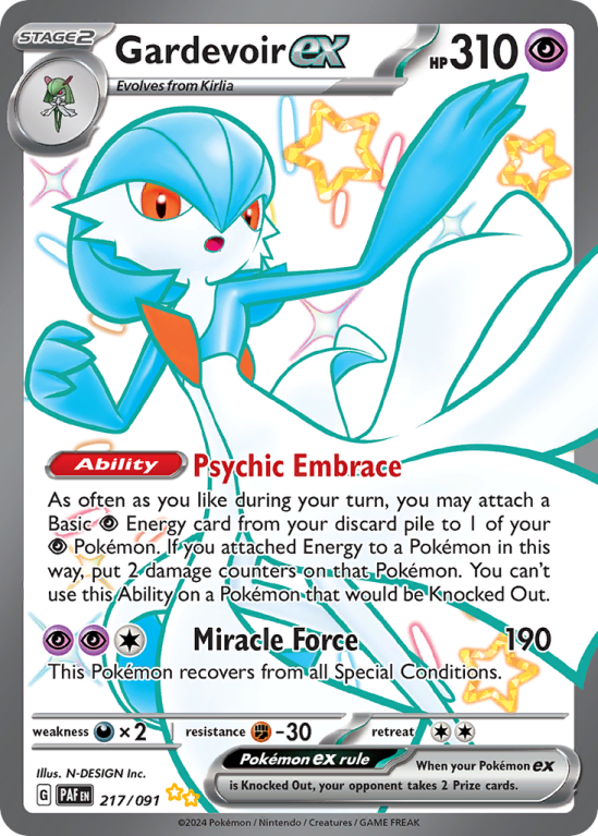Gardevoir ex 217/91 Scarlet & Violet Paldean Fates